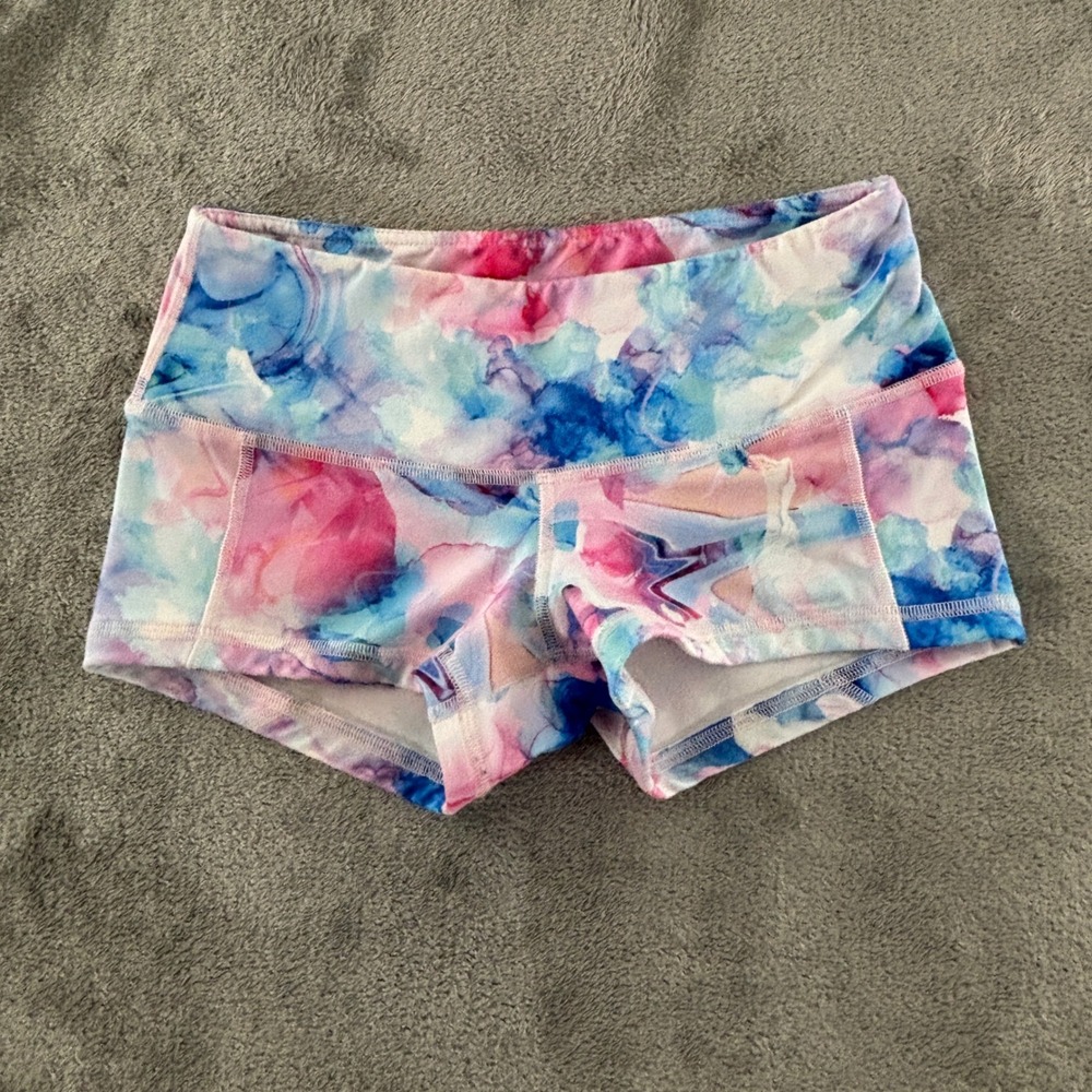 Fleo Cotton Candy Booty Shorts Women's XS Athletic Fitness Training Stretch‎